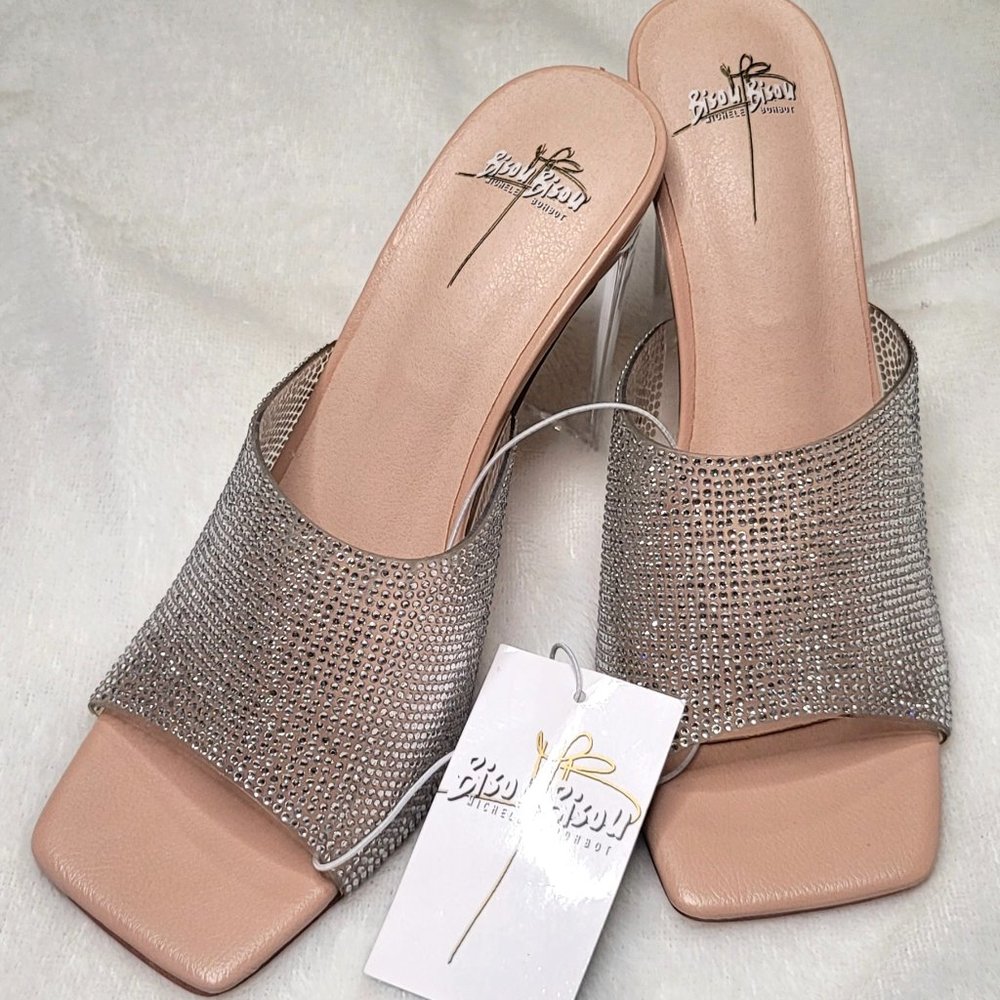 BISOU BISOU Rhinestone Mules sz7
